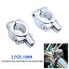 Handlebar Mirror Mount Clamp Aluminum Handlebar Rearview Side Mirrors Adapter Holder Clamp   for   Motorcycle Scooter, 2 Pcs 10mmCelsius