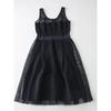 Socialite Temperament Hepburn Style Mesh Hollow Sleeveless Waist Hugging Slimming Dress Expansion Skirt Black Dress