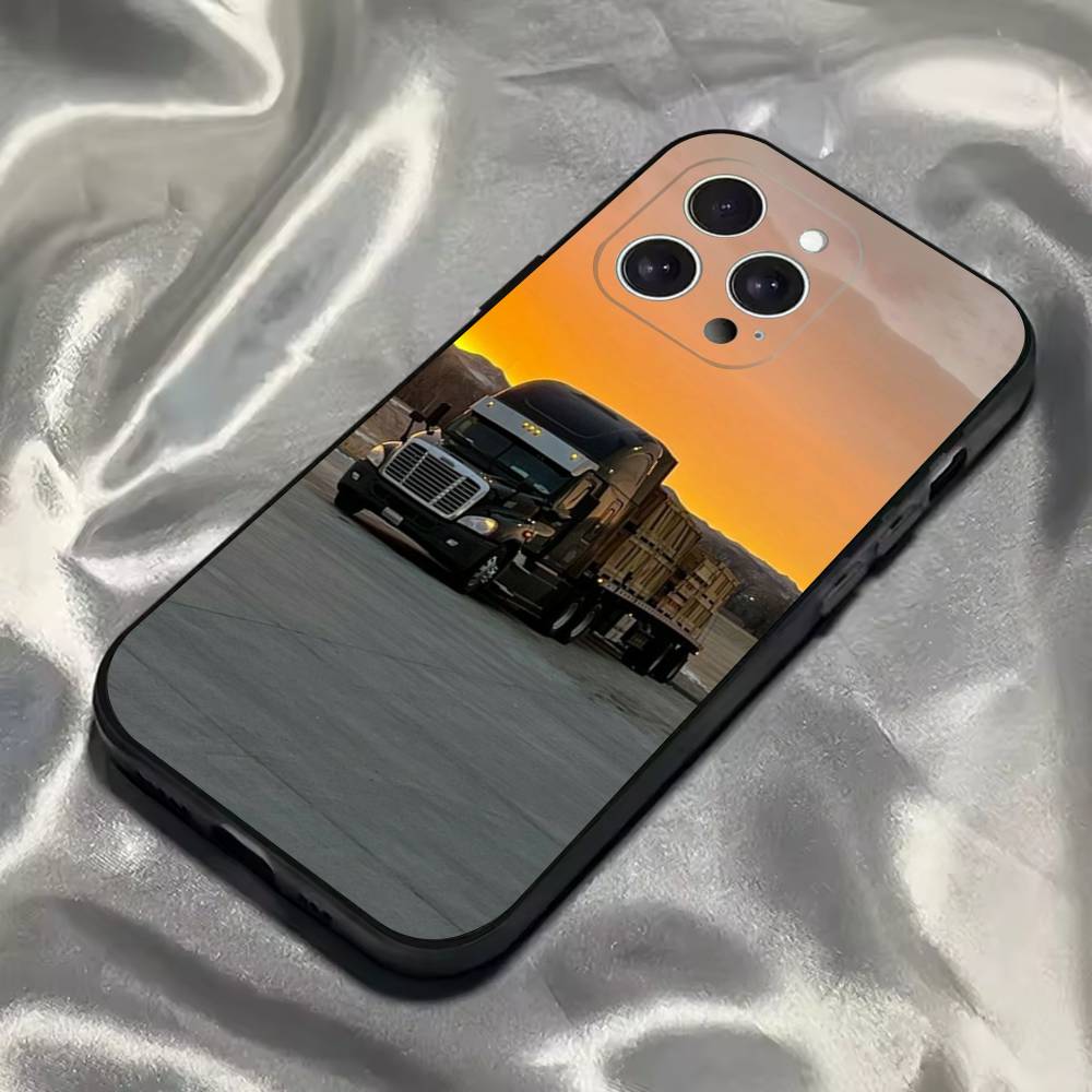 Cool H-Heavy Truck Car Phone Case For iPhone 16,15,14,13,12,11,Pro,Max,Plus,X,XS,SE4,E,Mini,Soft Black Case