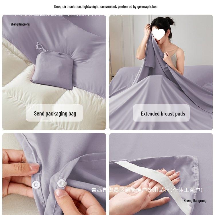 Portable Travel Sleeping Bag & Bed Sheet Set - 3-Piece Duvet Cover for Outdoor and Business Trips