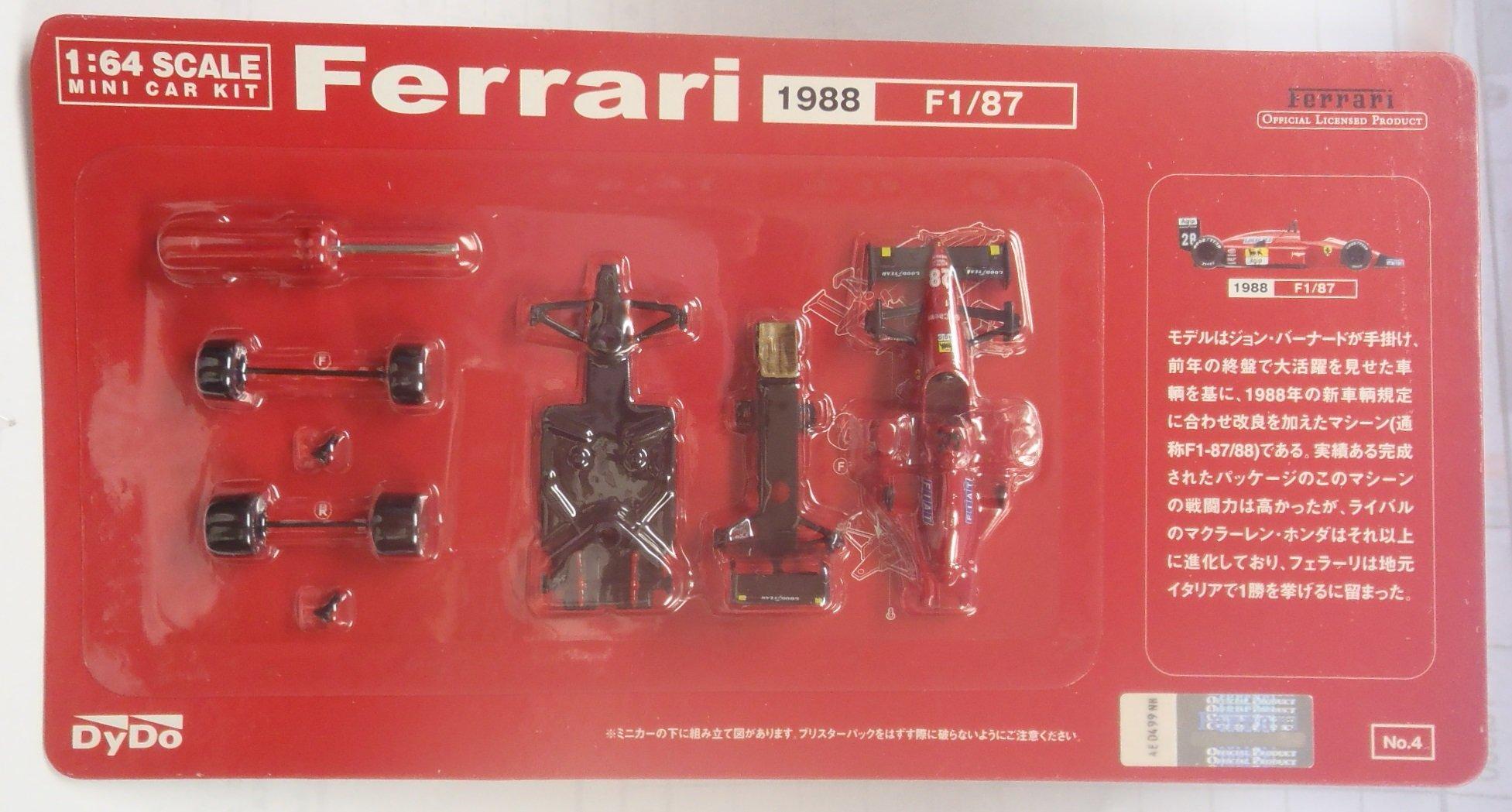 

DY DO Масштабный набор миниатюрного автомобиля Ferrari 1988 для приза с внешней упаковкой 1/64 F1/87 (Не для продажи)
