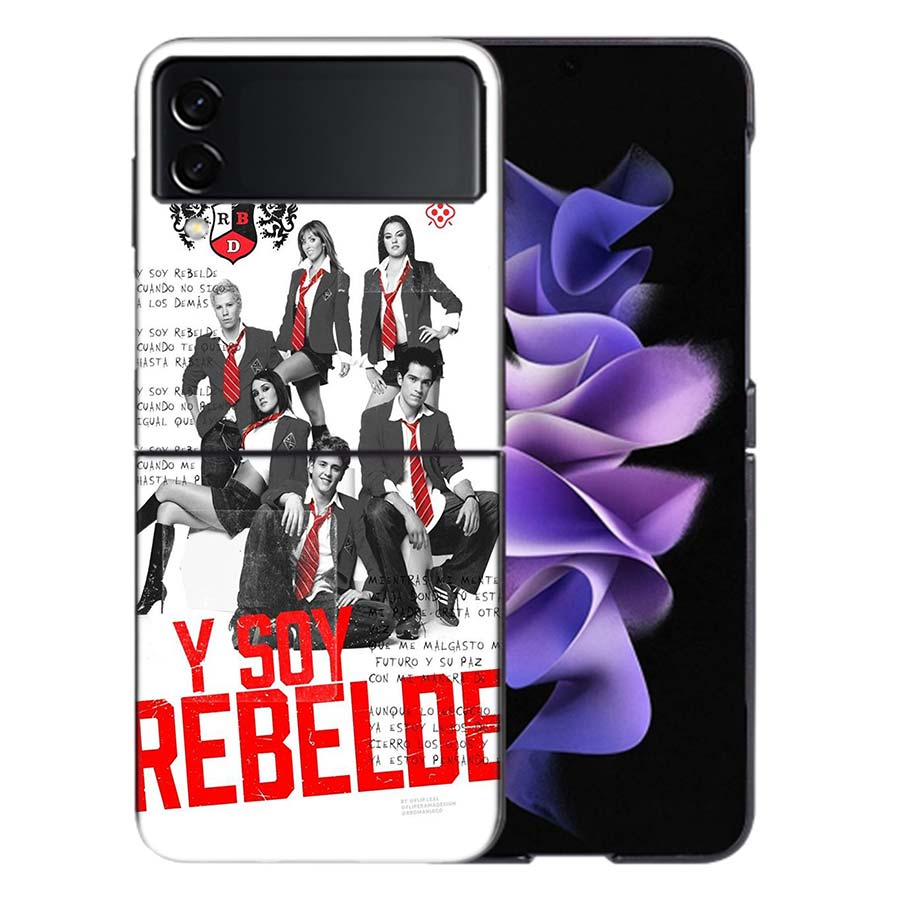 Fashion RBD Rebelde For Samsung Galaxy Z Flip 5 4 3 Case Shockproof Hard Cover Phone Z Flip 6 7 5G Z Flip 5 4 5G TPU PC Hard C