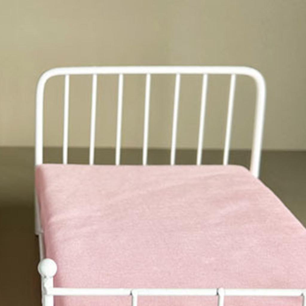 Miniature Dollhouses Furniture 1 12 Scale Bed with Mattress and Pillow Accessory for Collector and Enthusiasts