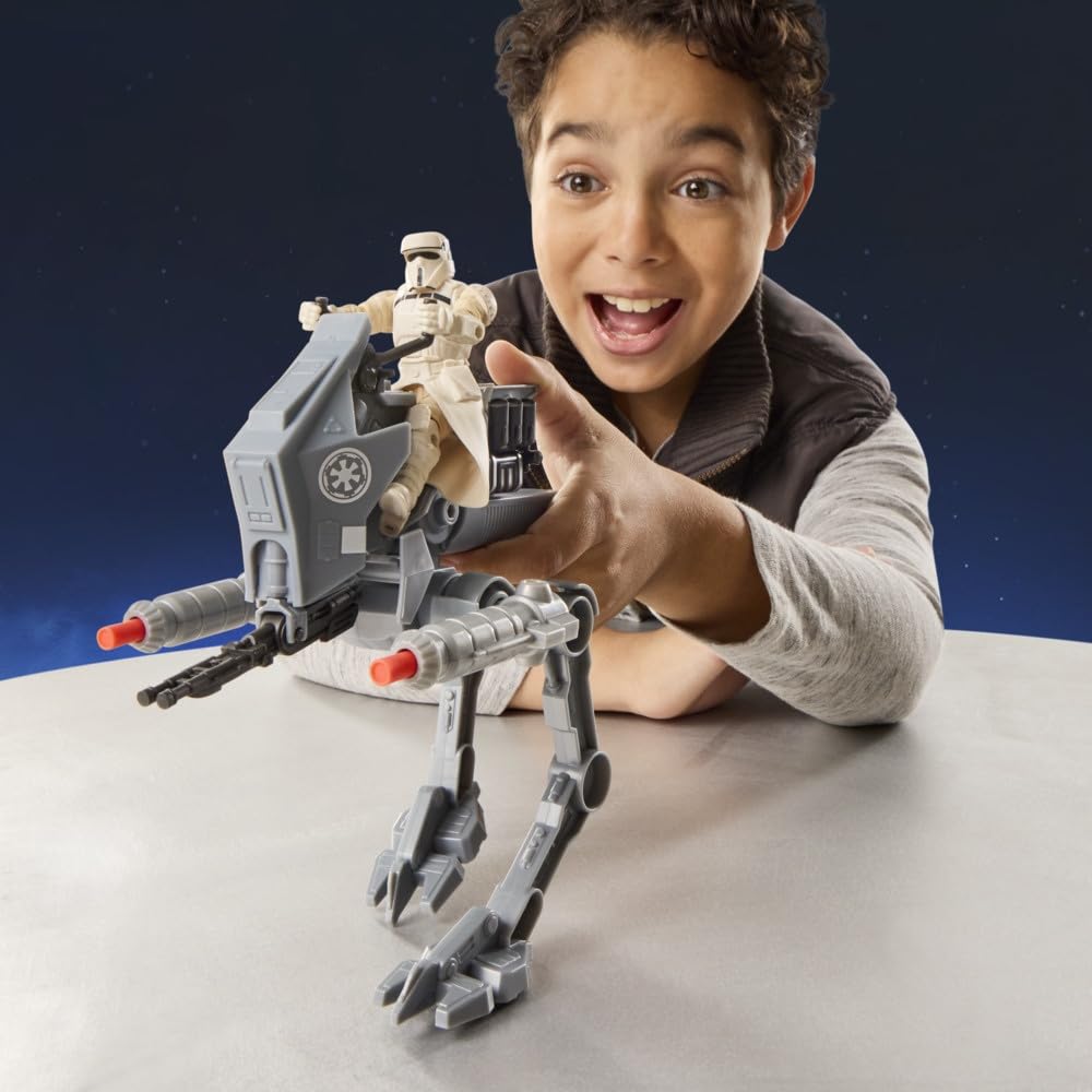 Hasbro STAR WARS O Mandaloriano e Grogoo ActionVerse Figura de Ação Imperial Meninos Idades G2840 AT-RT & Piloto, & Veículo, & Meninas, 4+, (Autêntico