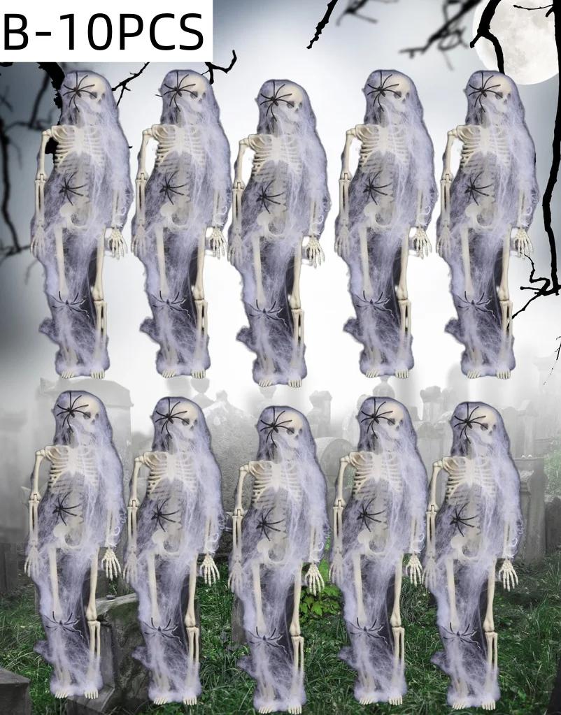 Realistic Skeleton Prop 40cm Movable Human Model Pumpkin Full Body Figure Toy Halloween Decor Bride Groom Witch Ornaments