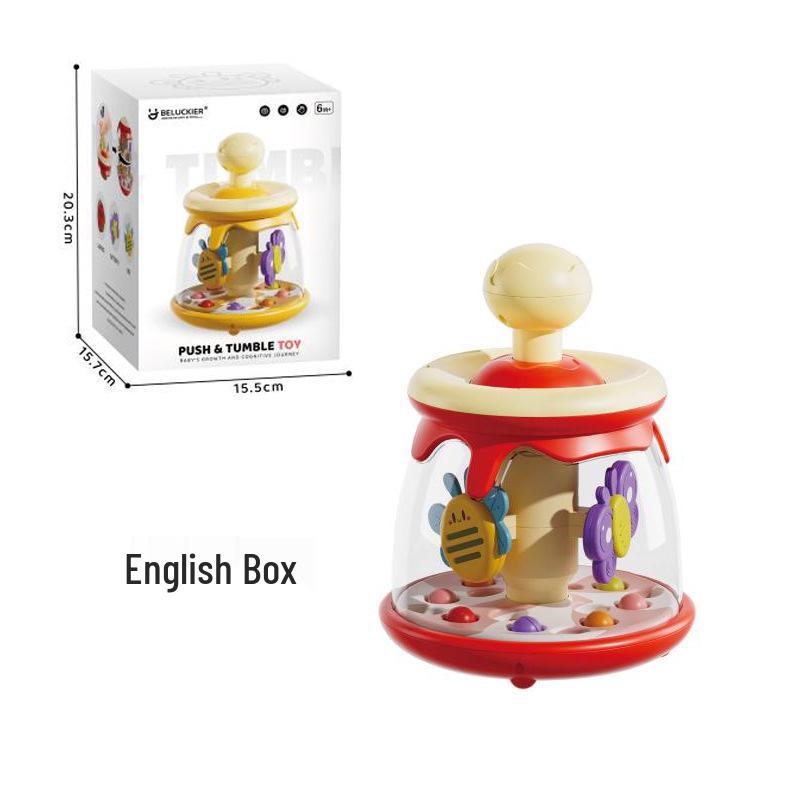 Cross-border Carousel Insect Toy: Baby's Early Education Bouncy Ball & Roller