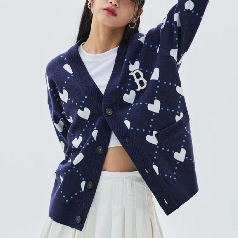 New MLB Boston Red Sox Knitwear Women's Blue 3AKCH0134-43NYD