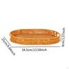 Imitation Rattan Bread Basket Serving Oval Decorative Snack Holder Fruit Bowl for