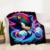 Sonic Artwork Outdoor Flannel Throw Blanket - HD Printed Lightweight Soft Warm All-Season Blanket for Sofa, Bed, Travel, Camping 1203021