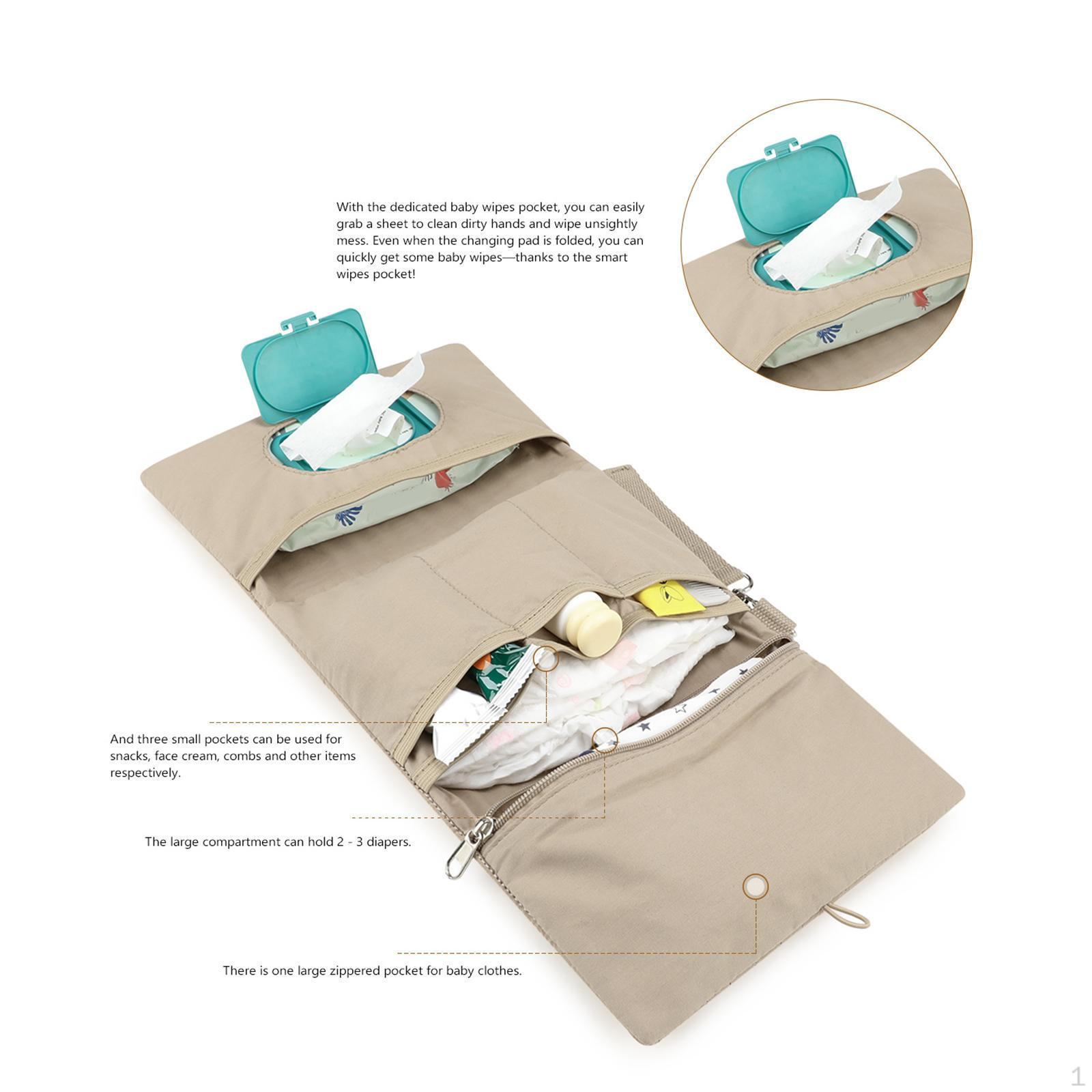 

Органайзер для сумки Тканевый чехол для подгузников для гостиничного номера коричневый