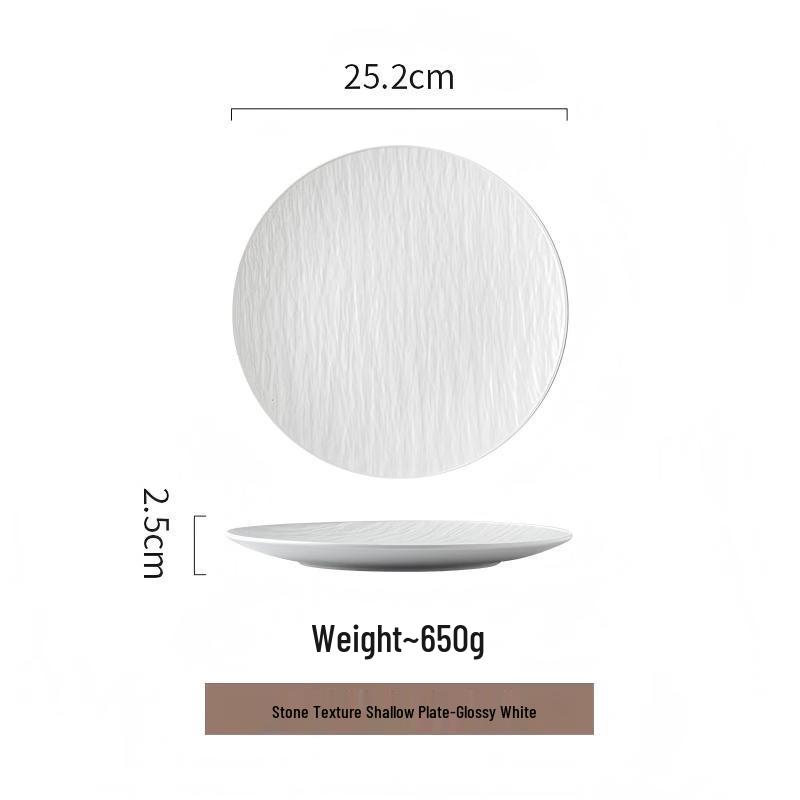 Abay 10-inch Round Ceramic Dinner Plate