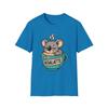 Unisex Softstyle T-Shirt Sleepy Koala Latte Foam Teal Mug Funny Comic