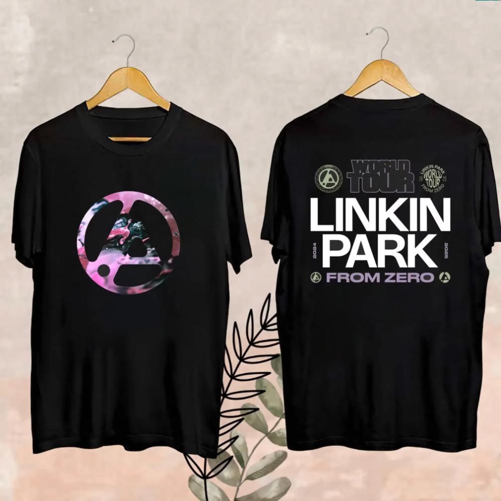 Li-nk Park From Zero World Tour Casual Retro Brand Retro T-Shirt Cotton T-Shirt Unisex Summer Short Sleeve Fashion Top