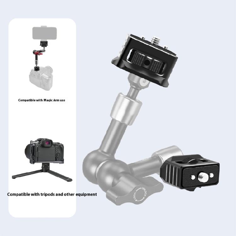 Heavy Duty Adjustable 1/4 Expansion Adapter Retractable Pin Mechanism With 1/4 to 20 Screw Universal Mounting Solution