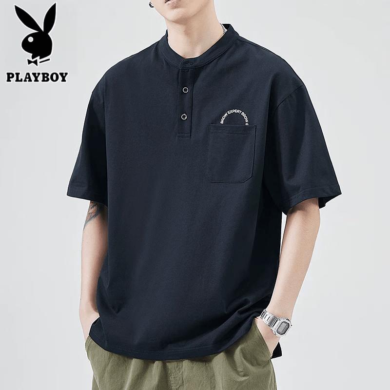 

Playboy Men s Loose Fit Cotton Short Sleeve T-Shirt 4XL