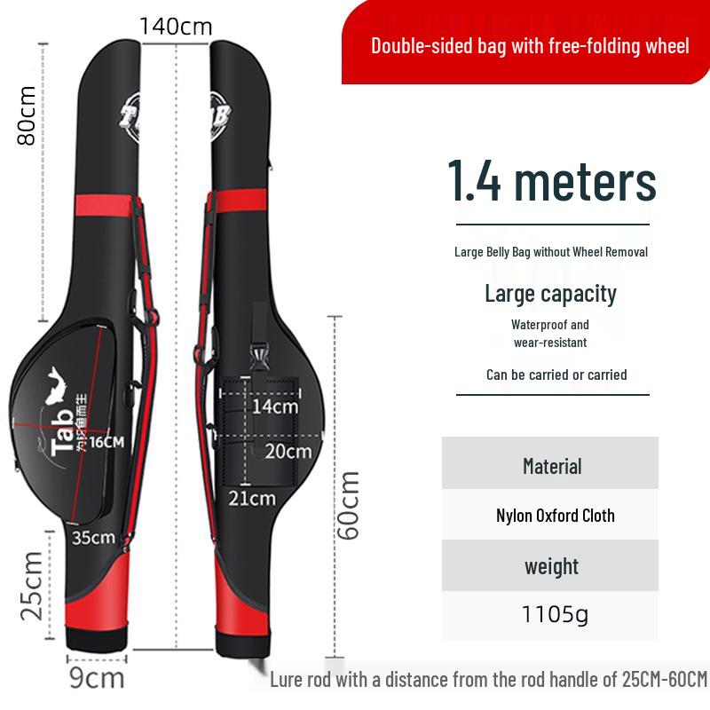 Waterproof Multi-Functional Hard Shell Fishing Rod Bag