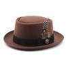 Classic Fedora Hat For Men And Women With Wool Felt Material And Wide Brim For Casual Outdoor Wear