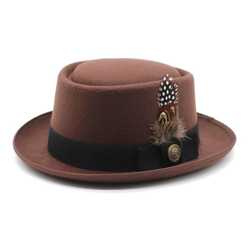 Classic Fedora Hat For Men And Women With Wool Felt Material And Wide Brim For Casual Outdoor Wear