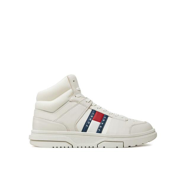 Мужские кроссовки Tommy Jeans Кеды the brooklyn mix mat mid em0em01458 белые