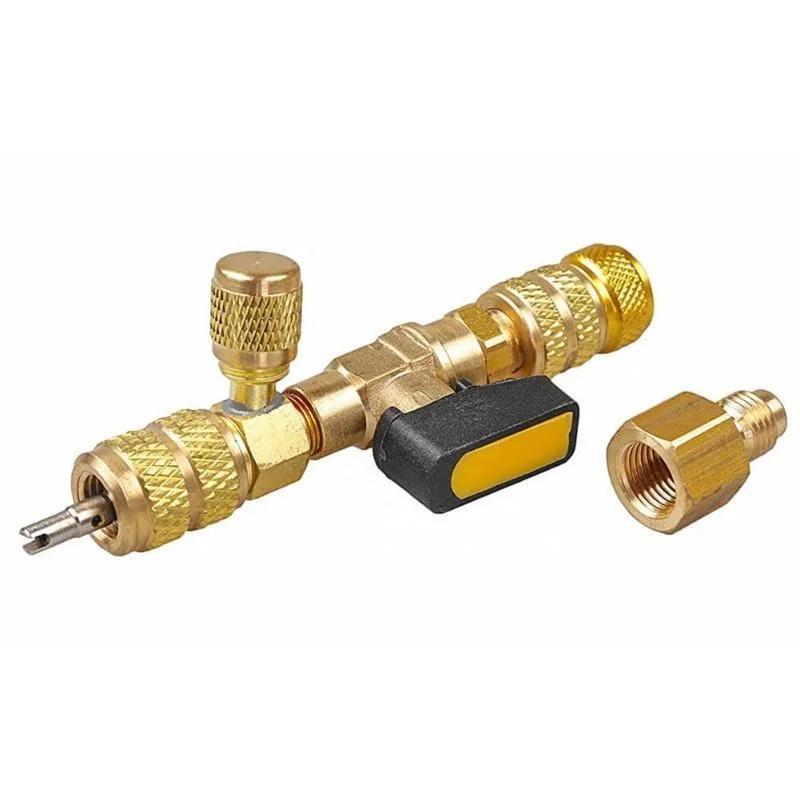 Instrumente de reparare a conductelor de aer condiționat pentru R22 R410A, instrument auto, extractor de rulmenți, instrument de instalare, dublă dimensiune SAE1/4 și 5/16 port