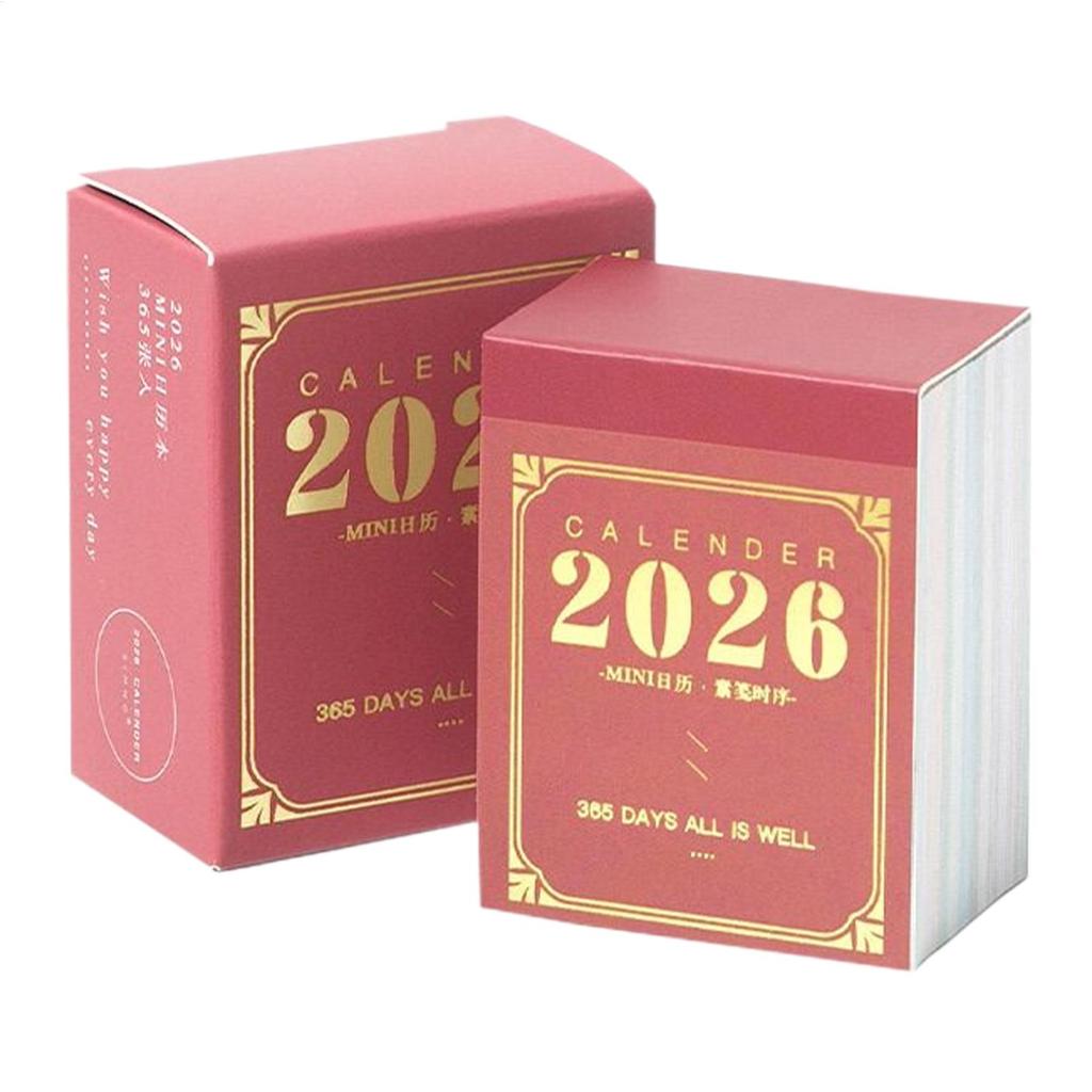 Small 2026 Calendar Daily Tear-Off Portable Agenda 2026 Daily Calendar Mini Planner for Planning Schedule Appointment Home