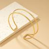 Vintage Minimalist Upper Opening Arm Bracelet for Women Fashion Geometric Gold Color Circular Bangles Boho Jewelry Party Gifts