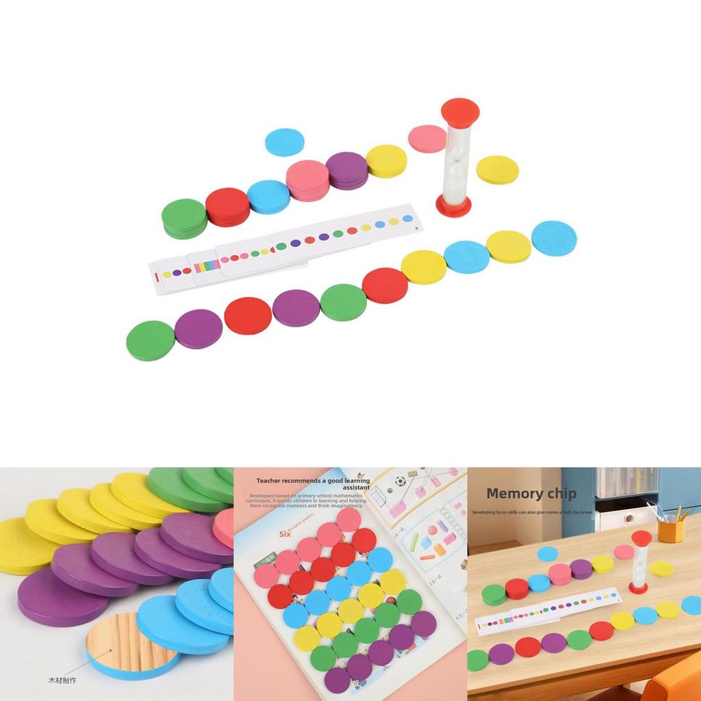 Wooden Shape And Color Recognition Memory Puzzle Toy For Parent Child Learning
