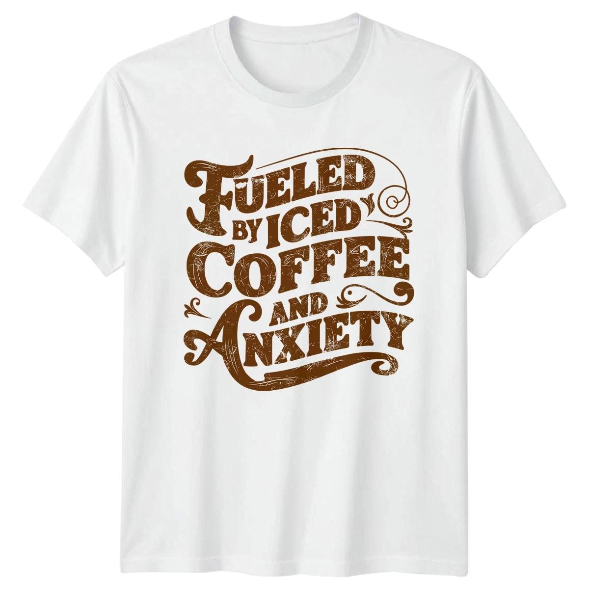 Fueled By Iced Coffee And T-Shirt Funny Coffee Birthday Gift For Him And Her XXL