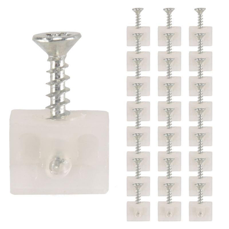 A84E-Drawer Supports White Plastic Drawer Bottom Sagging With Screws For Furniture 50 Pcs