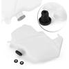 Mallofusa Motorcycle Radiator Water Coolant Reservoir Overflow Tank Replacement Compatible for Ninja ZX-6R 2009 2010 2011 2012 White