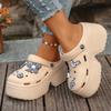 Women's Fashion Chunky Platform Sandals 2025 Summer Thick Bottom Clogs Garden Shoes Women Outdoor Eva Non Slip Beach Slippers