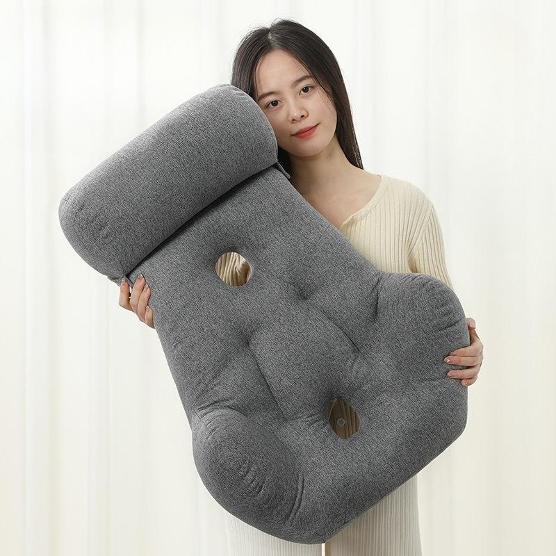 Ergonomic Memory Foam Lumbar and Neck Support Pillow Set | All-in-One Back Cushion for Office Chair & Desk Chair