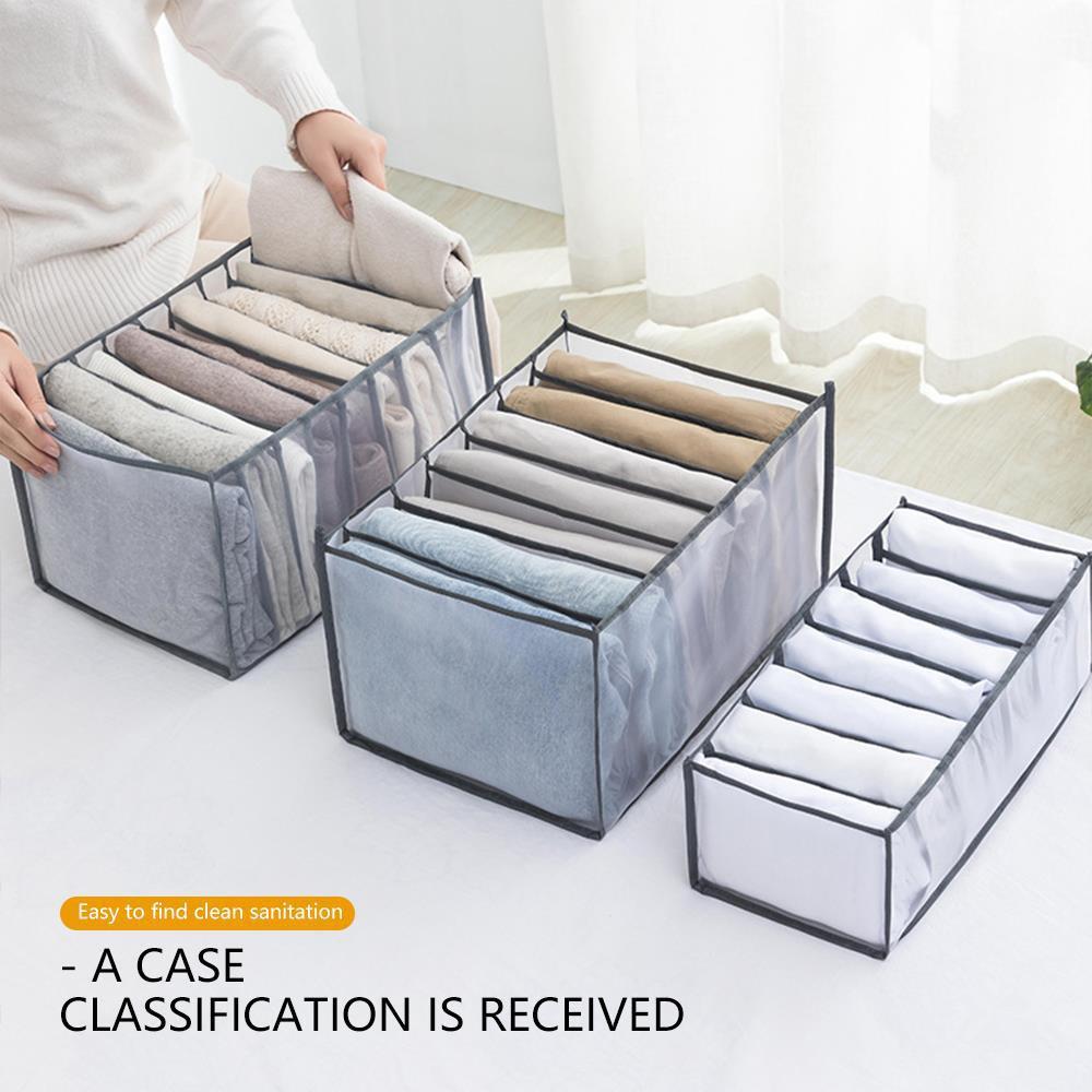 Clothes Storage Organizer Box Pants Jeans T-Shirt Storage Boxes Wardrobe Underwear Socks Organizer Drawers Separator Box
