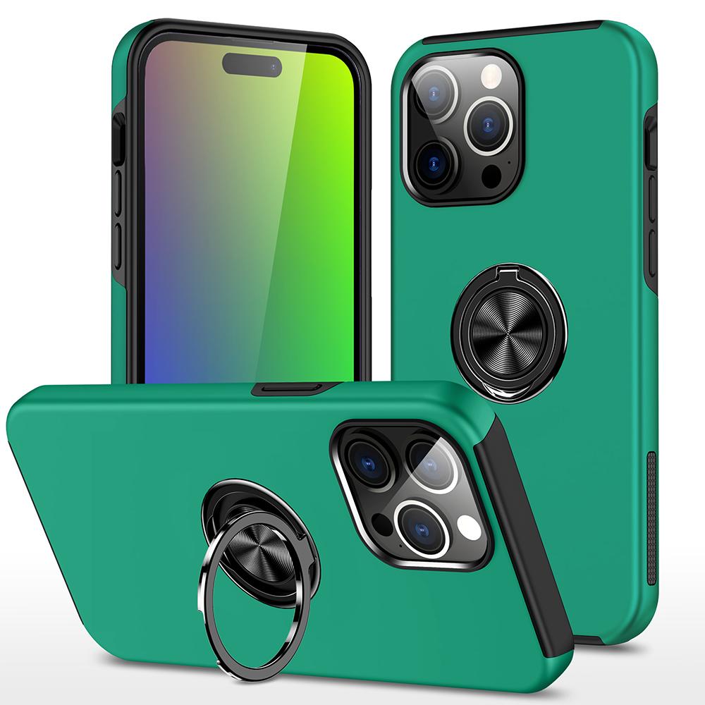Matte Shockproof Case For iPhone 17 16 15 14 13 12 11 Pro Max XS Max XR Plus SE  Ring Holder Magnet Case Armor Bumper Cover