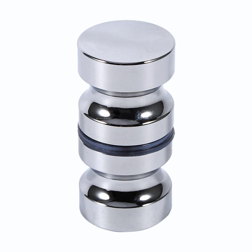 Aluminum Alloy 1.1  Dia Single Glass Door Knob Bathroom Shower Cabinet Handle with Screw