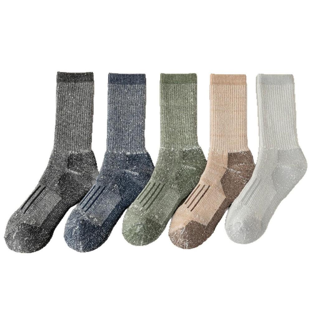Men's Cold-Resistant Merino Wool Over-the-Knee Socks - Thick and Warm for Autumn/Winter; Perfect for Hiking, Skiing, and Sports.