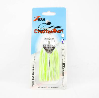 Zman Chatterbait 3/8 Oz Sinking Lure Chart White (0096)