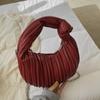 Niche underarm pleated bag women's autumn and winter new retro popular women's bag versatile portable soft knot dumpling bag
