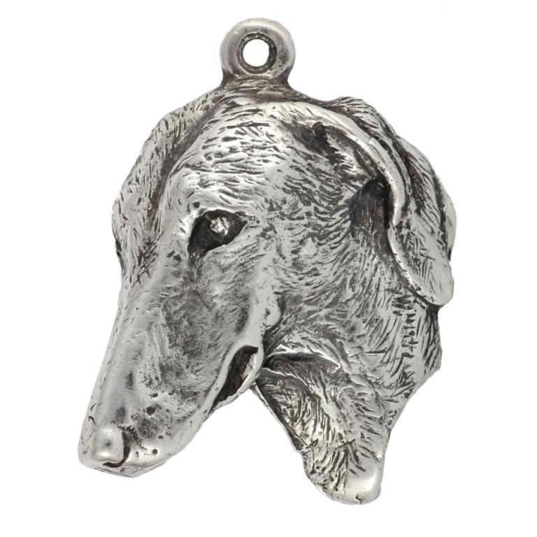 Azawakh, Tuareg Sloughi II - Silver-plated Dog Pendant, Handbag Decoration, Backpack Pendant by Art-Dog Brand