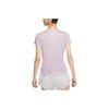 Nike Swoosh Logo Print Sport Crew Neck Short Sleeve T-Shirt Women Tops Light-Purple CZ9279-576