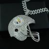 Large Pittsburgh Steelers Alloy Football Helmet Pendant Necklace