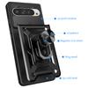 For Google Pixel 9 Pro/Pixel 9 Case with Slide Camera Lid PC+TPU Kickstand Phone Cover