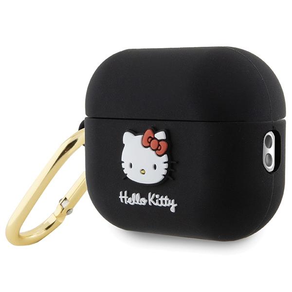 Hülle für AirPods Pro 2 Hello Kitty 3D Silikon Schwarz