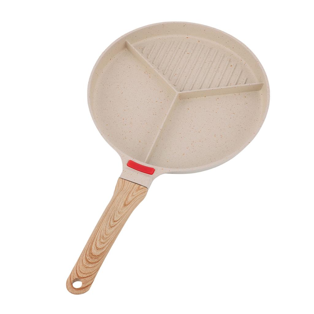 Breakfast Frying Pan Anti Stick Versatile Divided Grill Pan Egg Pan for Egg Steak Omelet Home Kitchen Stove