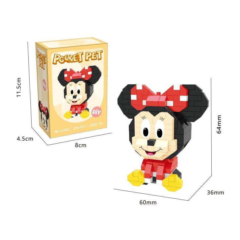 S Giocattoli Cartoni Animati Action Figure Blocchi da Costruzione Sanrio Kuromi Stitch Figure Anime Micro Blocchi Giocattoli Educativi per Bambini
