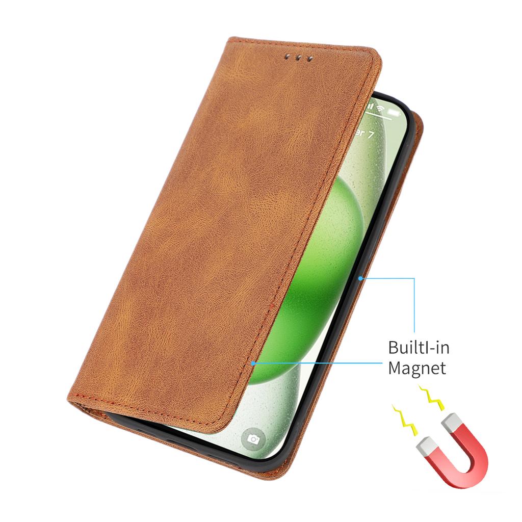 For iPhone 16e Case Wallet Magnetic Closing Leather Flip Phone Cover