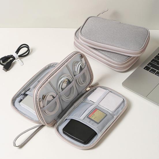 Portable Cable Organizer Bag Electronics Accessories Storage Pouch Waterproof Cable Bag for Chargers Power