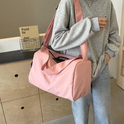 Korean Style Fashion Large Capacity Fitness Bag for Women Outdoor Sports Yoga Bag Dry Wet Separation Shoe Storage Travel Bag