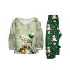 Family Matching Print Sets Pajamas Loungewear Outfits Family Matching Long Sleeve Tops+Pants Set