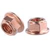 50Pcs/pack Car Exhaust Manifold Lock Nuts Copper Plated M8x1.25 For BMW Vehicles Metal Hexagon Nut Car Acesssories Tools